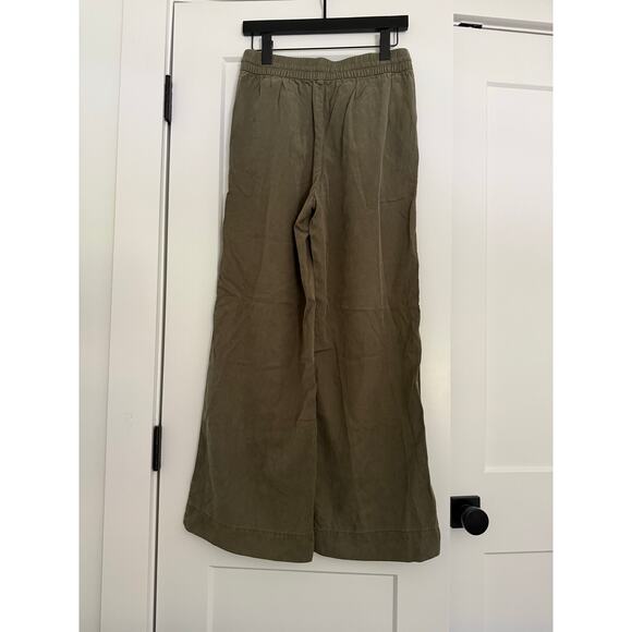 $118 New Everlane The Wide Leg Pant in Butterlite - Olive - Small - Picture 4 of 7